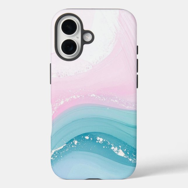 Coques Case-Mate iPhone Modern Stone Dusty Blue Marble (Verso)