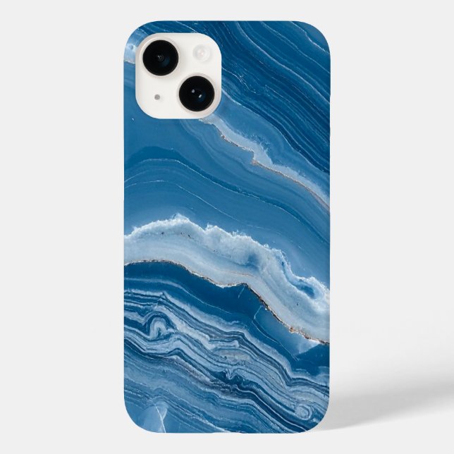 Coques Case-Mate iPhone Modern Stone Dusty Blue Marble (Verso)