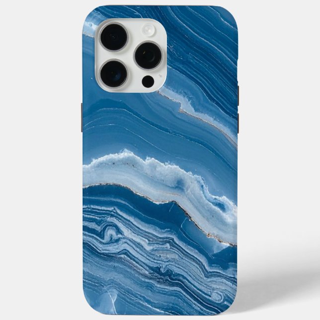 Coques Case-Mate iPhone Modern Stone Dusty Blue Marble (Verso)