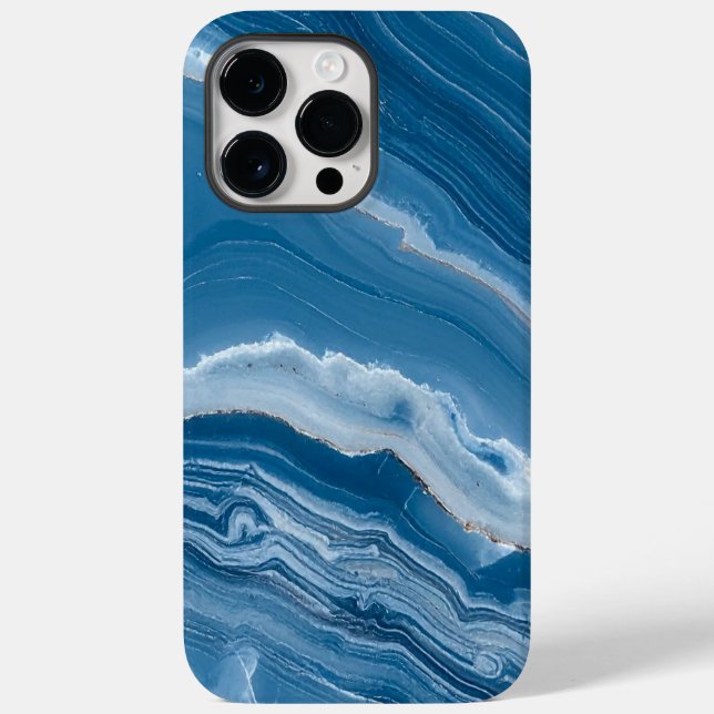 Coques Case-Mate iPhone Modern Stone Dusty Blue Marble (Verso)