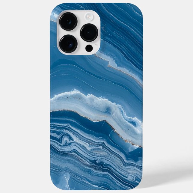 Coques Case-Mate iPhone Modern Stone Dusty Blue Marble (Verso)