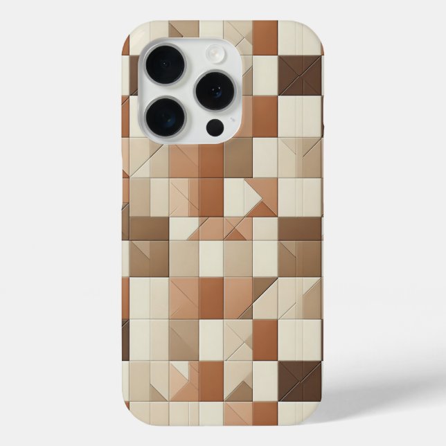 Coques Case-Mate iPhone Modern Terracotta & Tan Geometric Phone Case (Verso)