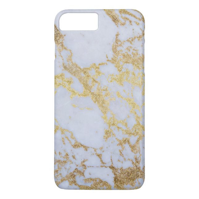Coques Case-Mate iPhone Modern Trendy Gold Glitter Marble (Dos)