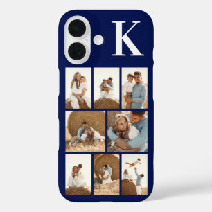 Coques iPhone 16 Moderne 8 Photo Bleu Marine