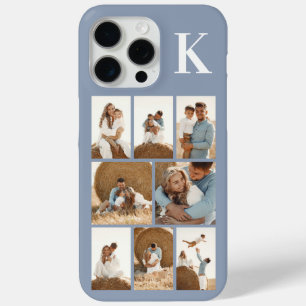 Coque iPhone 15 Pro Max Moderne 8 Photo Bleu Poussiéreux