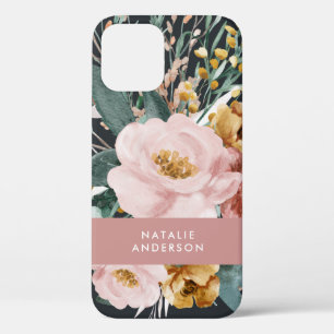 Case-Mate iPhone Case Moderne aquarelle fleurie et feuillage élégant
