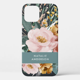 Case-Mate iPhone Case Moderne aquarelle fleurie et feuillage élégant