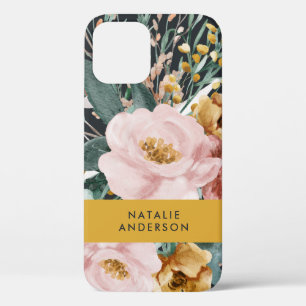Case-Mate iPhone Case Moderne aquarelle fleurie et feuillage élégant