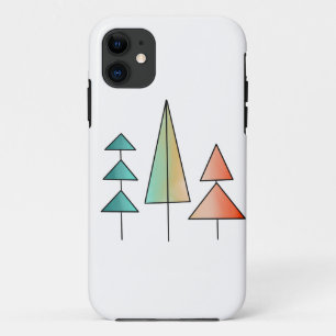 Case-Mate iPhone Case moderne arc-en-ciel arbres roses sarcelle simple m