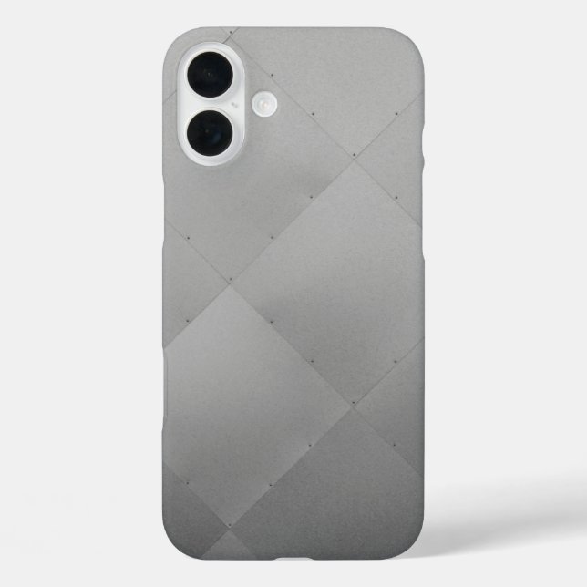 Coques Case-Mate iPhone Moderne brillant À damiers gris métallique (Verso)