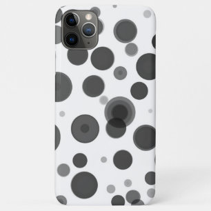 Case-Mate iPhone Case Moderne Bulles de points noirs blancs gris Minimal