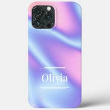 Moderne dégradé holographique minimal rose violet