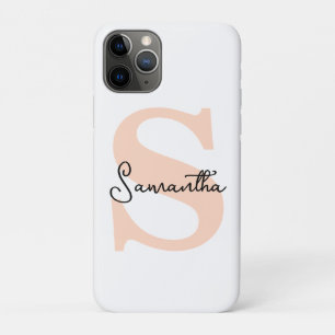 Case-Mate iPhone Case Moderne Elégant Personnalisé Monogramme rose initi