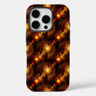 Coques iPhone 16 Pro Moderne élégante décoration abstraite bohème en or