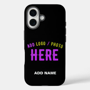 COQUES iPhone 16 MODERNE ET MODERNE PERSONNALISABLE NOIR VÉRIFIÉ