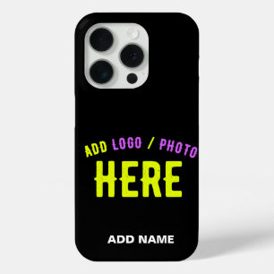 COQUE iPhone 15 PRO MODERNE ET MODERNE PERSONNALISABLE NOIR VÉRIFIÉ