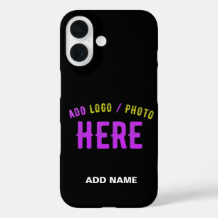 COQUES iPhone 16 MODERNE ET MODERNE PERSONNALISABLE NOIR VÉRIFIÉ