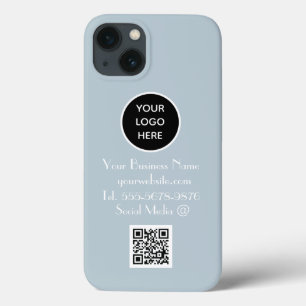 Case-Mate iPhone Case Moderne minimaliste Dusty Bleu Personnalisé logo Q