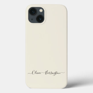 Case-Mate iPhone Case Moderne minimaliste Écran off Whit Script Nom pers