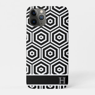 Case-Mate iPhone Case Moderne Monogramme élégant Noir et blanc