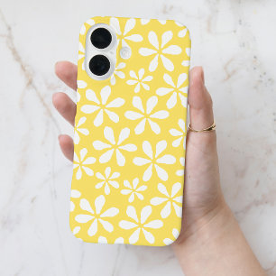 Coques iPhone 16 Moderne motif floral fille chic jaune