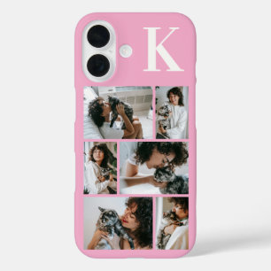 Coques iPhone 16 Moderne Photo Rose 6 Animaux de Compagnie