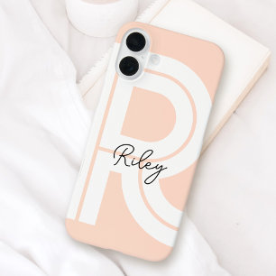 Coques iPhone 16 Plus Moderne Rétro Monogramme Initial Contemporain Cuis