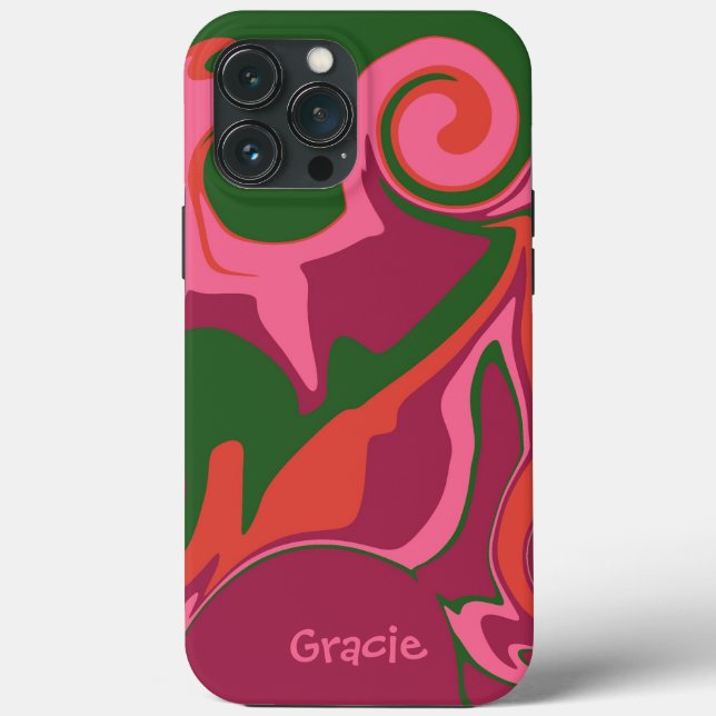 Coques Case-Mate iPhone Moderne rose Abstrait tendance élégant (Verso)