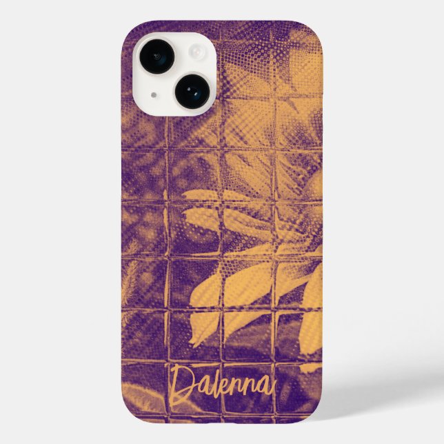 Coques Case-Mate iPhone Moderne Script Fleur Faiseuse Aquarelle violet (Verso)