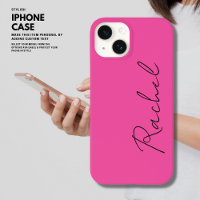 Moderne tendance Chic Hot Rose Script Monogramme N