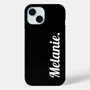 Coque Pour iPhone 15 Moderne tendance Noir Blanc