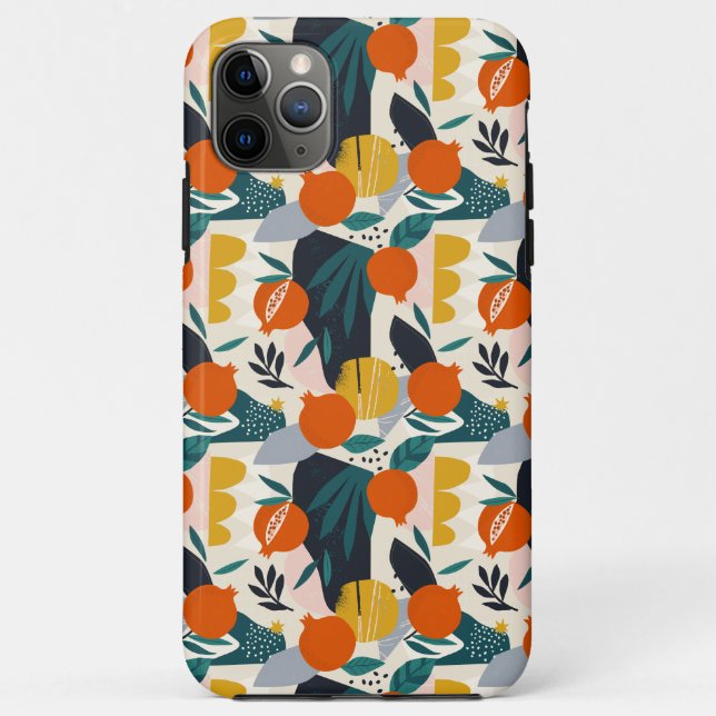 Coques Case-Mate iPhone Moderne tendance Preppy Chic Apricot et Feuille (Dos)