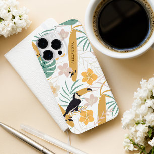 Coque Pour Pour iPhone 14 Pro Max Moderne Tropical Botanique Personnalisé