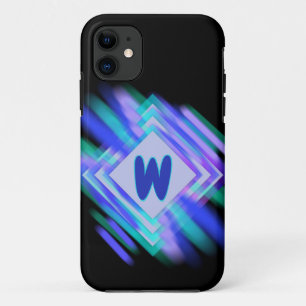 Case-Mate iPhone Case Modifier les diamants initiaux, bleu doux, Aqua