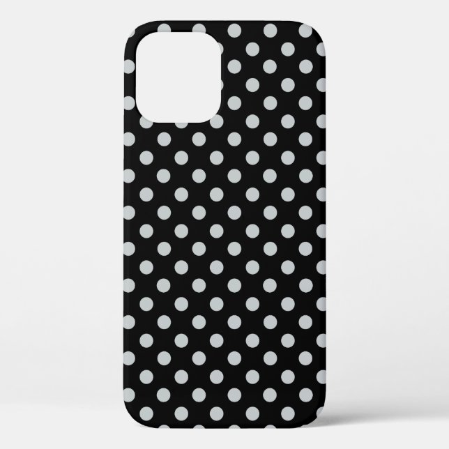 Coques Case-Mate iPhone Modifier Pois gris N'importe quelle couleur Clique (Verso)