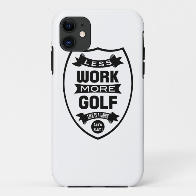 Coques Case-Mate iPhone Moins de travail plus de golf (Dos)