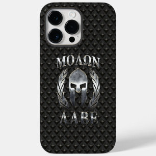 Coque Pour Pour iPhone 14 Pro Max Molon Labe Laurels au casque spartiate