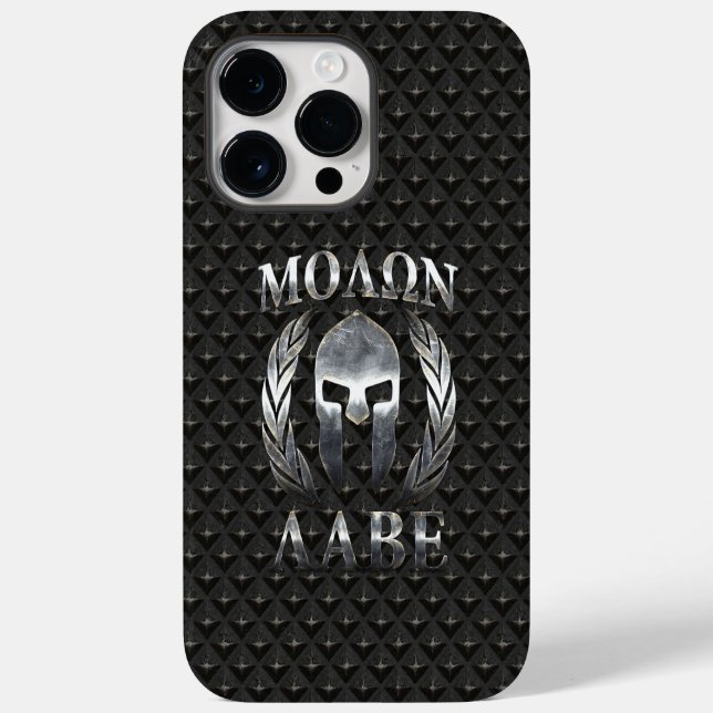 Coques Case-Mate iPhone Molon Labe Laurels au casque spartiate (Verso)