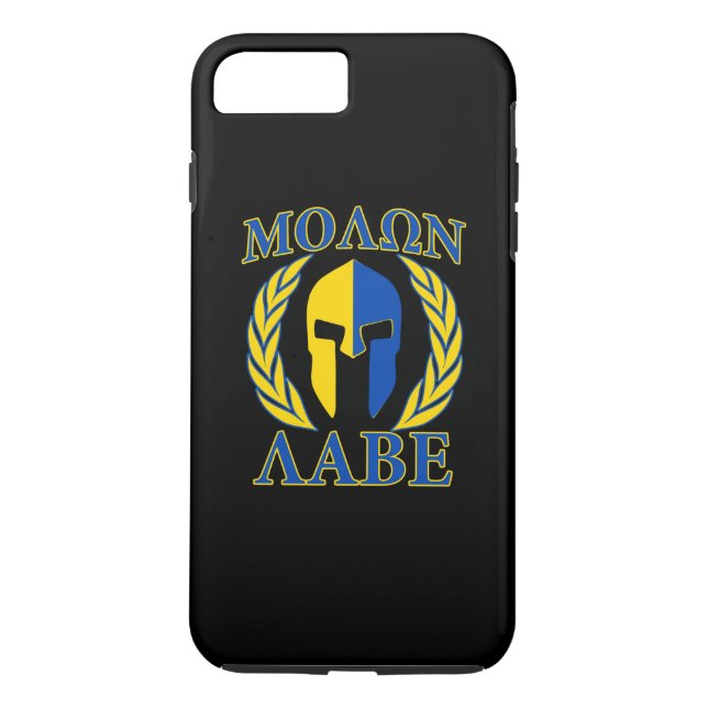 Coques Case-Mate iPhone Molon Labe Laurels Spartan Blue (Dos)
