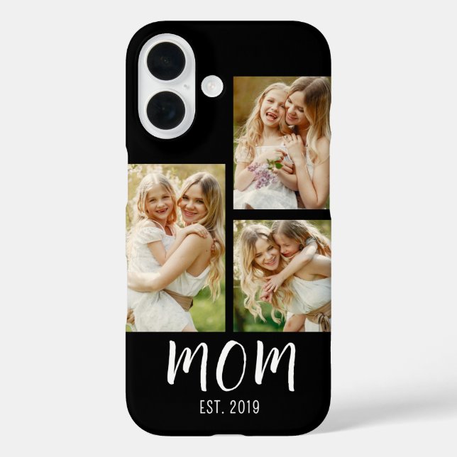 Coques Case-Mate iPhone Mom Established Modern Script Black 3 Photo (Verso)