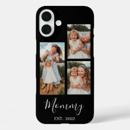 Coques iPhone 16 Plus Mom Established Modern Script Black 3 Photo