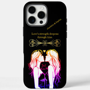 Coques iPhone 16 Pro Max Moment ludique sur le thème de l'amour pour les fe