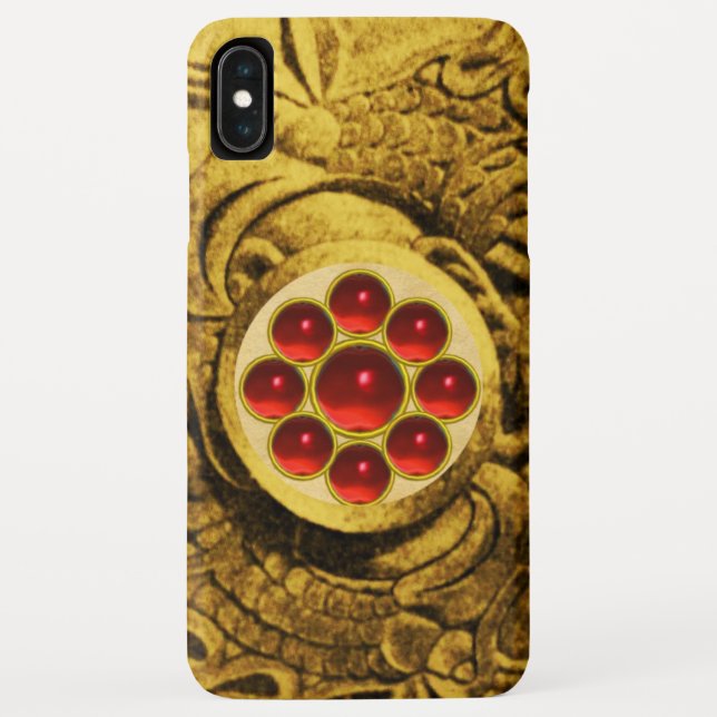 Coques Case-Mate iPhone MON GEM Gold Red Ruby Gemstones (Dos)