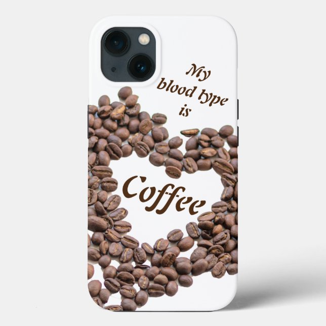 Coques Case-Mate iPhone Mon groupe sanguin est le caféine (Verso)