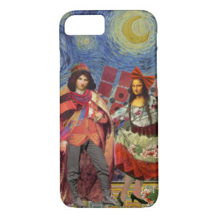 Coques Pour iPhone Mona Lisa Romantic Funny Art coloré