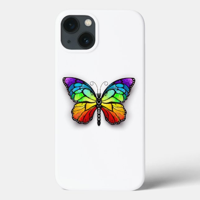 Coques Case-Mate iPhone Monarque papillon arc-en-ciel (Verso)