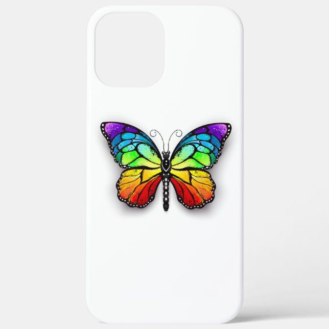 Coques Case-Mate iPhone Monarque papillon arc-en-ciel (Verso)
