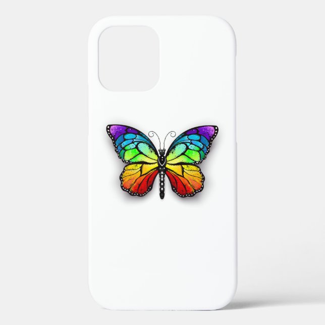 Coques Case-Mate iPhone Monarque papillon arc-en-ciel (Verso)