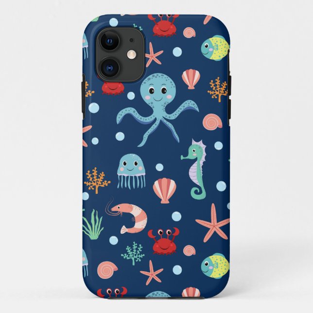 Coques Case-Mate iPhone Monde marin (Dos)