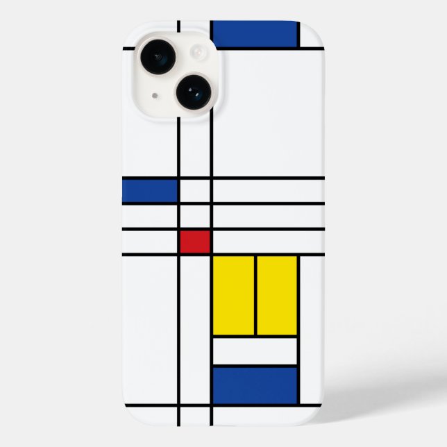 Coques Case-Mate iPhone Mondrian II Minimum De Stijl Modern Art Design (Verso)
